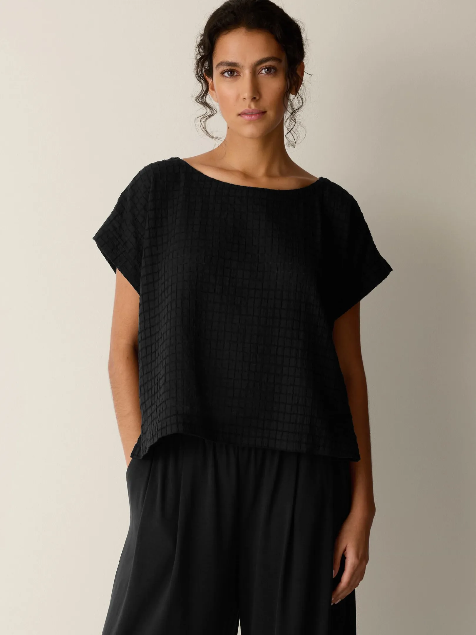 Organic Cotton Voile Box Square Top