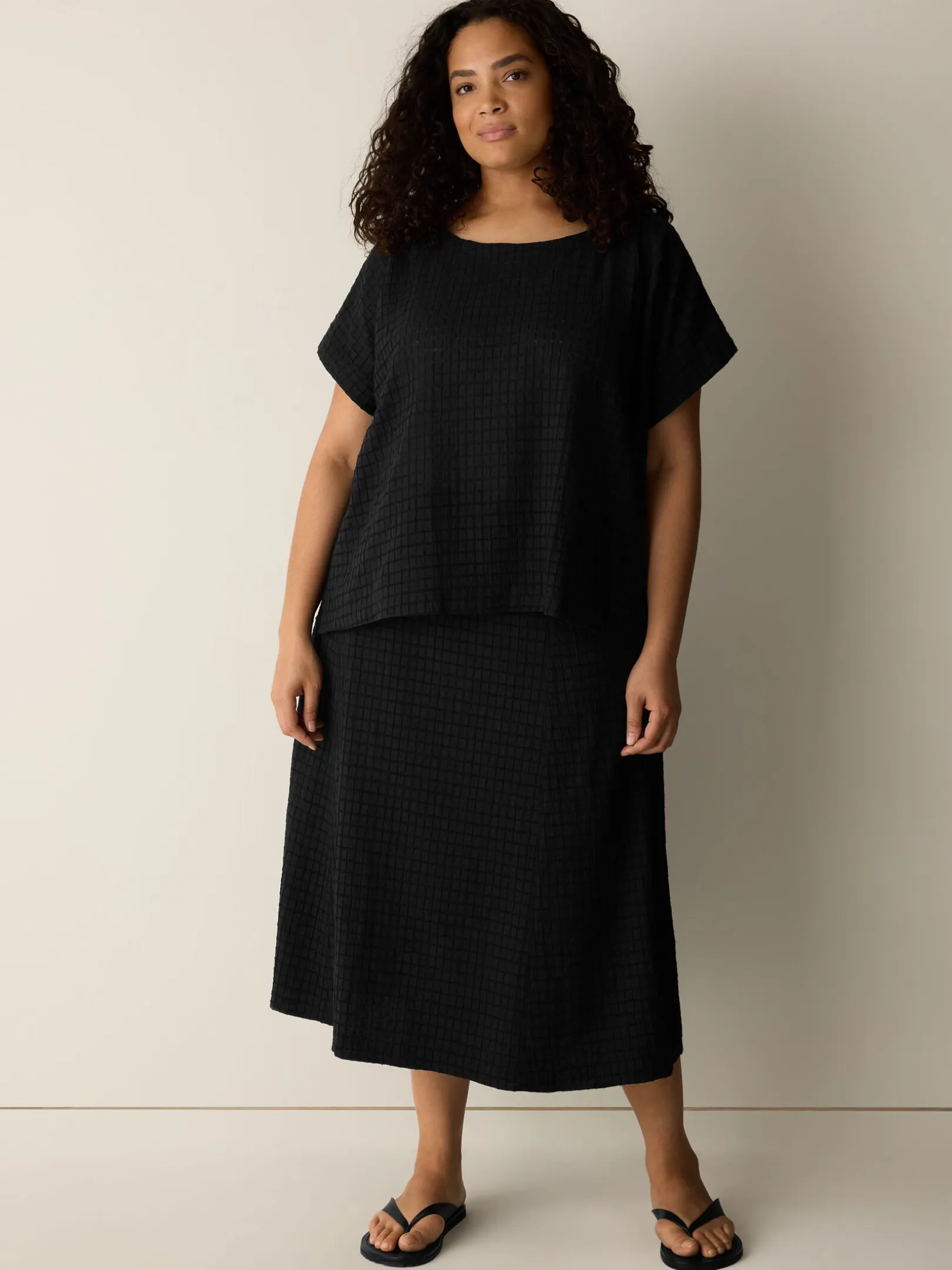 Organic Cotton Voile Box Square Top