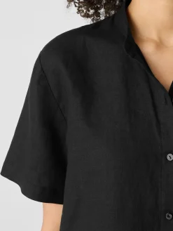 Organic Handkerchief LinenBand Collar Shirt