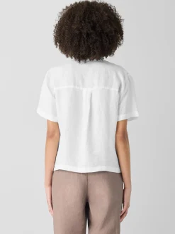 Organic Handkerchief LinenBand Collar Shirt