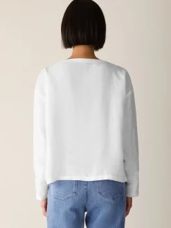Organic Handkerchief Linen Bateau Neck Box-Top