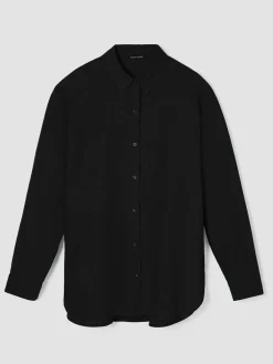 Organic Handkerchief Linen Classic Collar Shirt