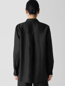 Organic Handkerchief Linen Classic Collar Shirt