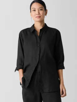 Organic Handkerchief Linen Classic Collar Shirt