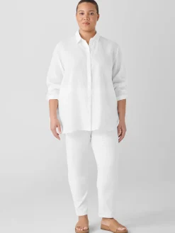 Organic Handkerchief Linen Classic Collar Shirt