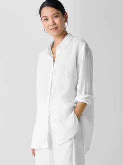 Organic Handkerchief Linen Classic Collar Shirt