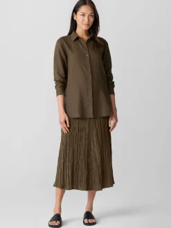 Organic Handkerchief Linen Classic Collar Shirt