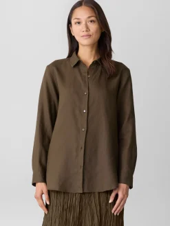 Organic Handkerchief Linen Classic Collar Shirt