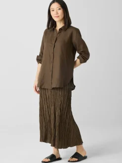 Organic Handkerchief Linen Classic Collar Shirt