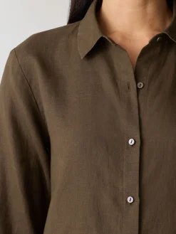 Organic Handkerchief Linen Classic Collar Shirt
