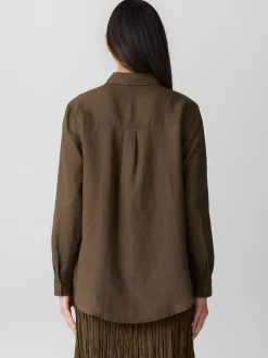 Organic Handkerchief Linen Classic Collar Shirt