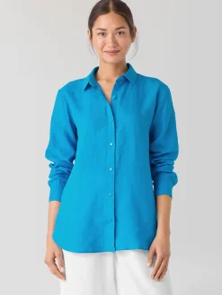 Organic Handkerchief Linen Classic Collar Shirt