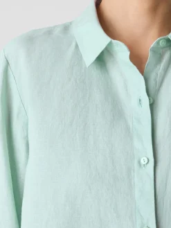 Organic Handkerchief Linen Classic Collar Shirt