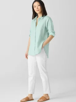 Organic Handkerchief Linen Classic Collar Shirt