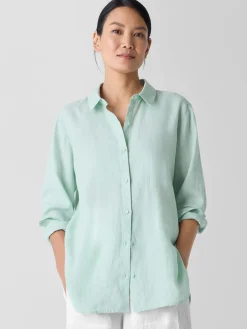Organic Handkerchief Linen Classic Collar Shirt
