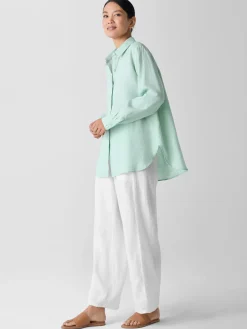 Organic Handkerchief Linen Classic Collar Shirt