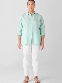 Organic Handkerchief Linen Classic Collar Shirt