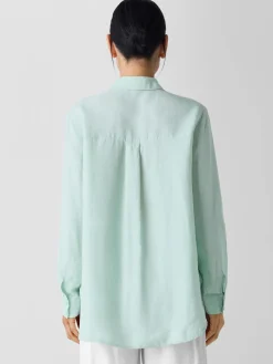 Organic Handkerchief Linen Classic Collar Shirt