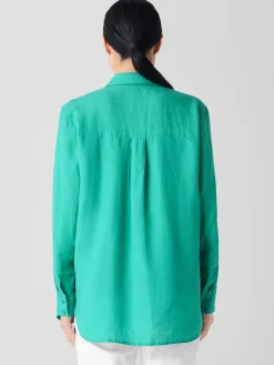 Organic Handkerchief Linen Classic Collar Shirt