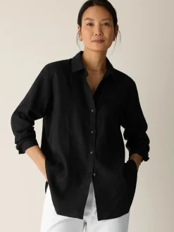 Organic Handkerchief Linen Classic Collar Shirt