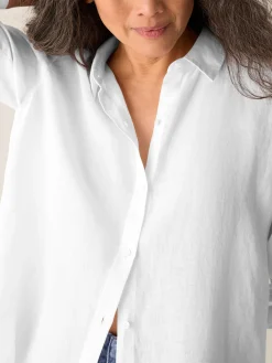 Organic Handkerchief Linen Classic Collar Shirt