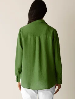 Organic Handkerchief Linen Classic Collar Shirt