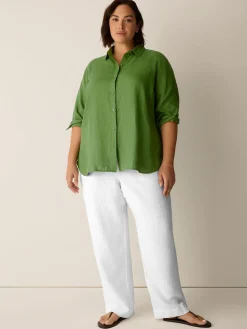 Organic Handkerchief Linen Classic Collar Shirt