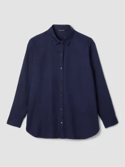 Organic Handkerchief Linen Classic Collar Shirt