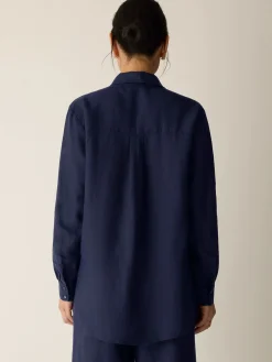 Organic Handkerchief Linen Classic Collar Shirt