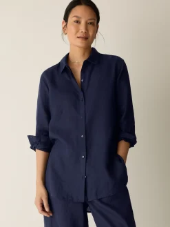 Organic Handkerchief Linen Classic Collar Shirt