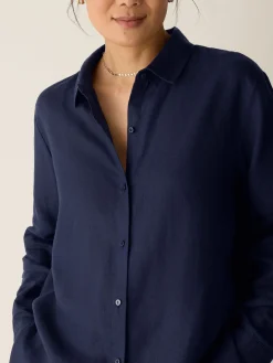 Organic Handkerchief Linen Classic Collar Shirt