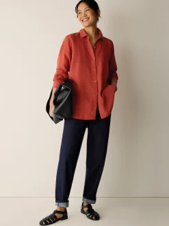 Organic Handkerchief Linen Classic Collar Shirt