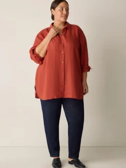 Organic Handkerchief Linen Classic Collar Shirt