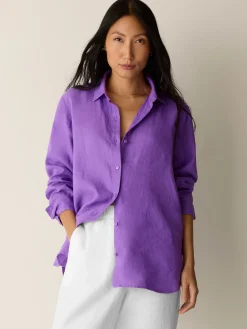 Organic Handkerchief Linen Classic Collar Shirt