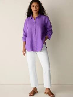 Organic Handkerchief Linen Classic Collar Shirt