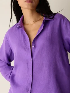 Organic Handkerchief Linen Classic Collar Shirt