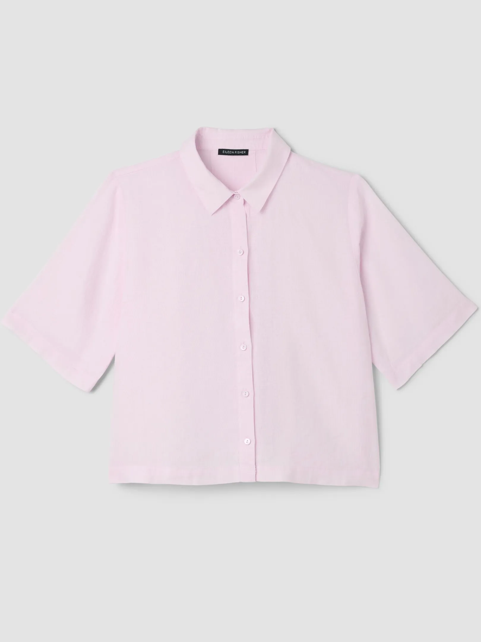 Organic Handkerchief Linen Elbow-Sleeve Shirt