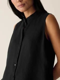 Organic Handkerchief Linen Sleeveless Shirt