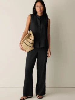 Organic Handkerchief Linen Sleeveless Shirt