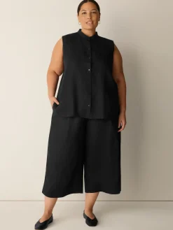 Organic Handkerchief Linen Sleeveless Shirt
