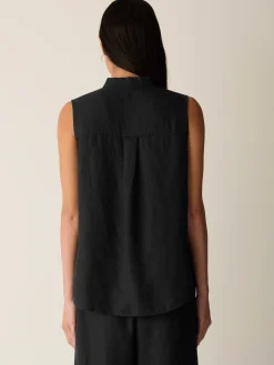 Organic Handkerchief Linen Sleeveless Shirt