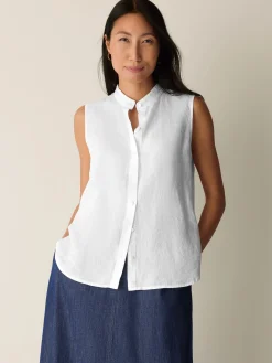 Organic Handkerchief Linen Sleeveless Shirt