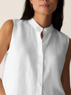 Organic Handkerchief Linen Sleeveless Shirt