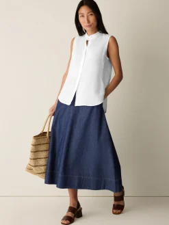Organic Handkerchief Linen Sleeveless Shirt