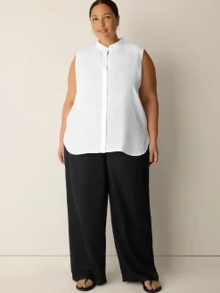 Organic Handkerchief Linen Sleeveless Shirt