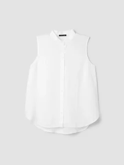 Organic Handkerchief Linen Sleeveless Shirt