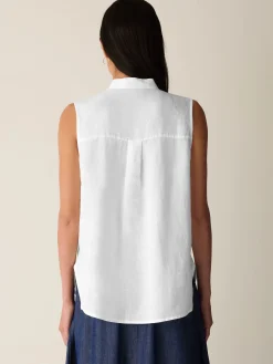 Organic Handkerchief Linen Sleeveless Shirt