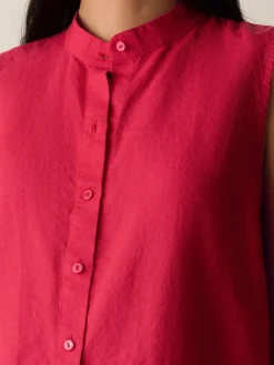 Organic Handkerchief Linen Sleeveless Shirt