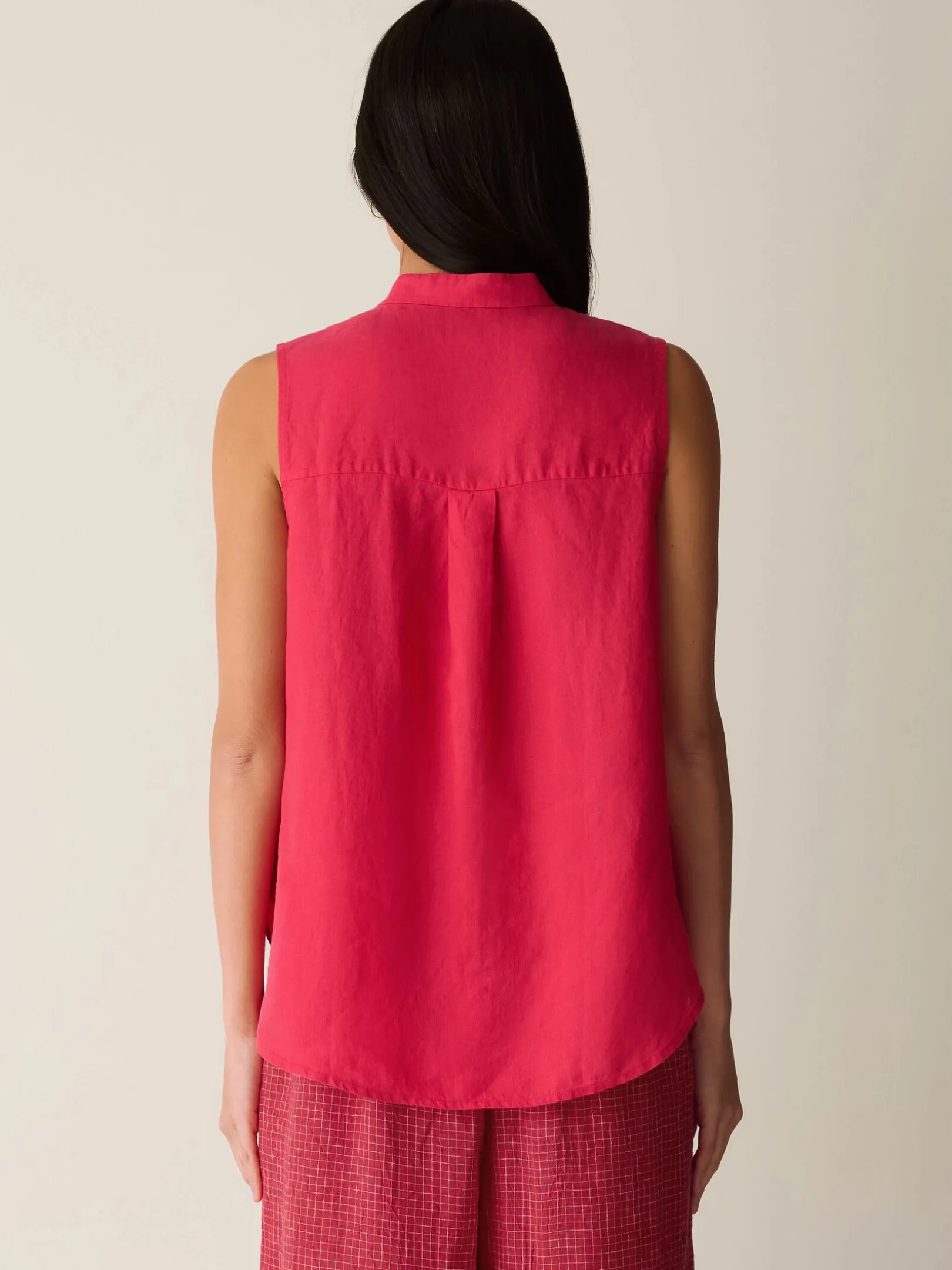 Organic Handkerchief Linen Sleeveless Shirt