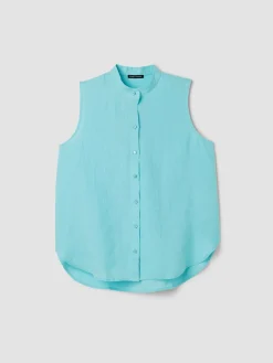 Organic Handkerchief Linen Sleeveless Shirt